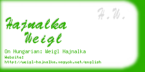 hajnalka weigl business card